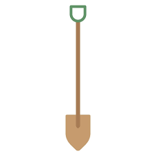 Shovel Icon Garden Tool Vector Flat