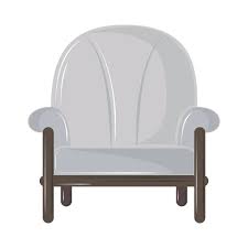 Chair Furniture Icon Flat Isolated
