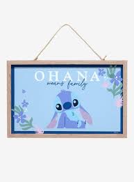 Stitch Ohana Means Family Wall Art