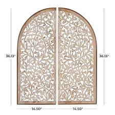 Brown Handmade Arched Fl Wall Decor