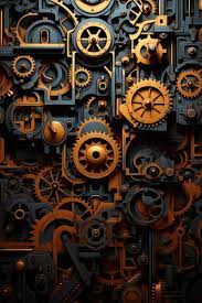 Steampunk Wallpaper With Gears And Cogs Ai