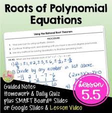 Roots Of Polynomial Equations Algebra