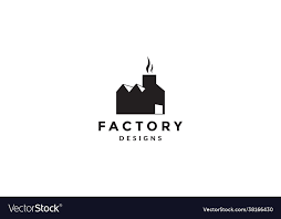 Silhouette Simple Factory Building Logo