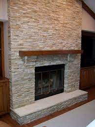 Stone Tile Fireplace Fireplace Remodel