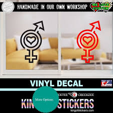 Isolated Sex Symbols Outline Icon Decal