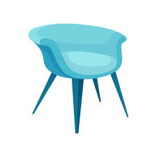 Modern Bright Blue Armchair
