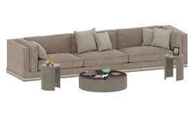 Modern Luxury Fabric Sofa And Tea Table
