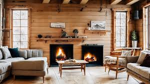 Shiplap Accent Wall And Cozy Fireplace