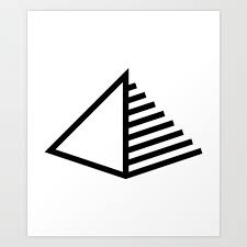 Pyramid Icon Logo Art Print By Aaron H