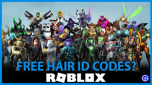 free roblox hair id code combos august