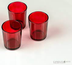 Red Glass Votive Holders Box Of 72