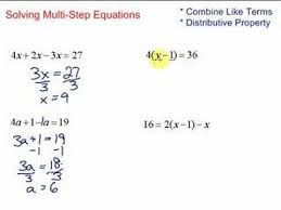 Basics Of Multi Step Equation Solving