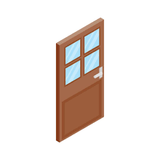 Isometric Icon Of Classroom Door