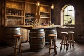 Rustic Wine Bar With A Reclaimed Wood