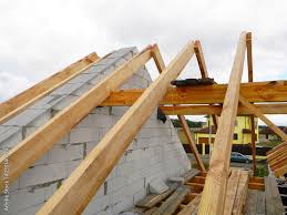 house roof top wooden frame