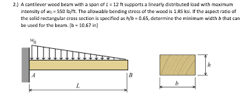 a cantilever wood beam with a span of l