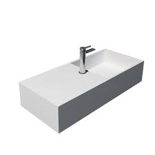 Rectangle Wall Mounted Basin With Right