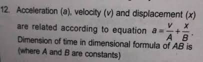 Velocity V And Displacement X