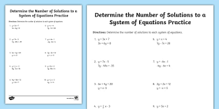 Number Of Solutions To A System