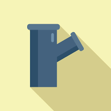 Plumber Pipe Icon Flat Vector Water