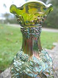 Vintage Imperial Glass Green Carnival