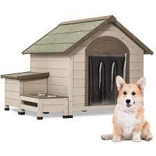 Foobrues Outdoor Fir Wood Dog House