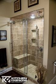 Beautiful Walk In Tile Shower With Seat