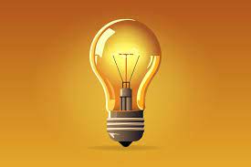 3d Yellow Light Bulb Icon Isolated On
