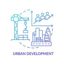 Urban Development Blue Gradient Concept