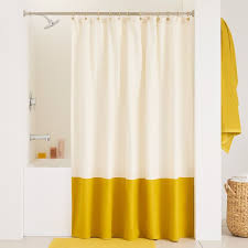 Colorblock Canvas Shower Curtain West Elm