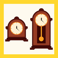Old Clock Cartoon Icon Vector Ilration