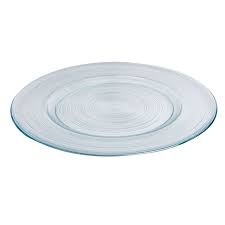 Spiral Clear Glass Plates Crockery