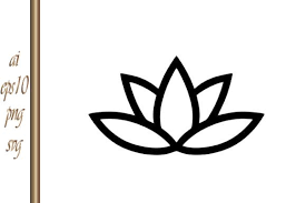 Lotus Flower Doodle Icon Sketch Vector