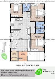 Bhk Bungalow Plan In 1500 Sq Ft