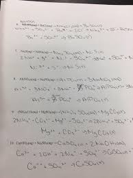 Solved Precipitation Reactions