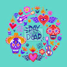 Dead Mexican Sugar Skull Icon Card