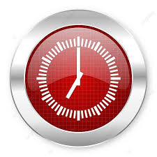 Clock Icon Red Banner Timing Photo