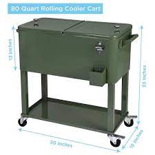 Stainless Steel Rolling Patio Cooler