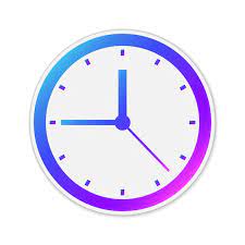 Vector Clock Icon Paper Sticker With