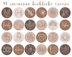 Boho Instagram Highlight Cover Icons 48