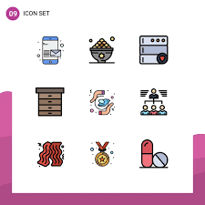 Mexican Icons Set Flat Vector Images