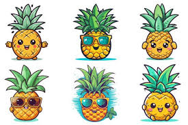 9 X Pineapple Clipart Bundle Graphic By