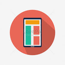 Responsive Color Mobile Tab Design Icon