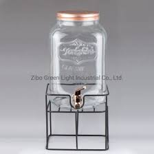 4l 5l 8l Glass Beverage Jar With Tap