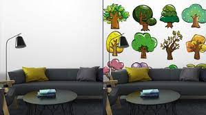 Wall Mural Cartoon Tree Icon Pixers Uk