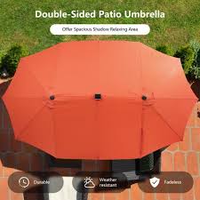 Double Sided Market Patio Umbrella