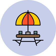 Outdoor Table Generic Outline Color Icon