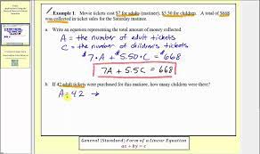 Of A Linear Equation In