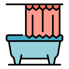Hygiene Shower Curtain Icon Outline