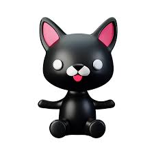 Black Cat 3d Rendering Icon